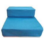 Breathable Mesh Foldable Pet Stairs Detachable Pet Bed Stairs Dog Ramp 2 Steps Ladder for Small Dogs Puppy Cat Bed Cushion Mat