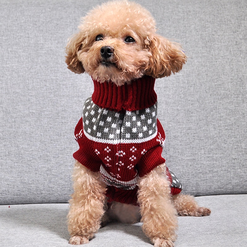 Christmas Cat Dog Sweater Pullover Winter Dog Clothes for Small Dogs Chihuahua Yorkies Puppy Jacket Pet Clothing ubranka dla psa
