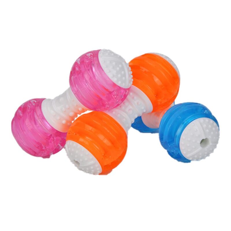Funny Pet Dog TPR Rubber Squeak Toy Puppy Chew Bite Molar Cleaning Tooth Toys It Will Bring Fun and Entertainment to Your Dog