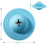 Interactive Dog Toys Dental Teething Rubber Ball Puppy Chew Toy Teeth Cleaning Pet Puppy Puzzle Molar Bite UFO Leakage Food Toy (blue as picture)