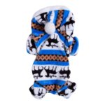 Pet Clothes Dog Pajama Cute Soft Puppy Teddy Coral Velvet Animal Pattern Jumpsuit Winter Warm Size S-XXL