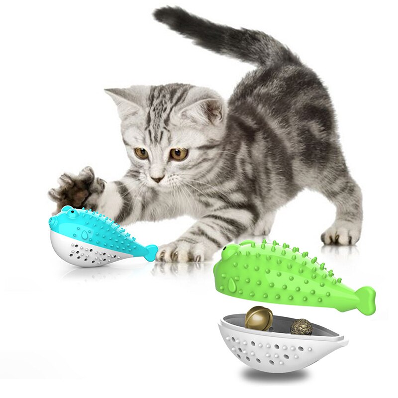 Pet Soft 3D Fish Shape Cat Toy Cat Toy Catnip Kitten Toy  Simulation Fish Teeth Cleaning Chew Pillow Pet Supplies