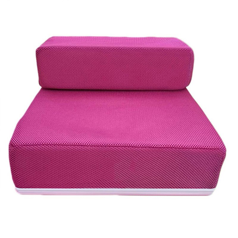 Breathable Mesh Foldable Pet Stairs Detachable Pet Bed Stairs Dog Ramp 2 Steps Ladder for Small Dogs Puppy Cat Bed Cushion Mat