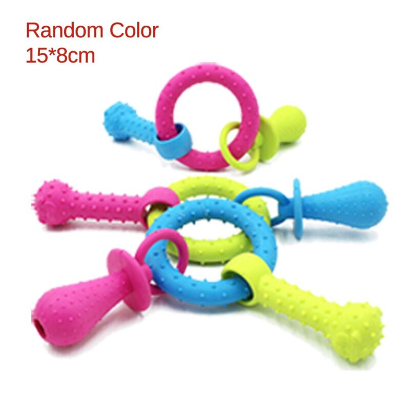 TPR Chew Dog Toys Pet Toys Teddy Puppy Healthy No Poison Chew Interactive Rubber Pacifier Bones Molar Clean The Teeth Funny Game