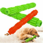 Dog Chew Toy For Aggressive Chewers Treat Dispensing Rubber Teeth Cleaning Toy TPR Bite-resistant Food Molar Rod Pet Toothbrush