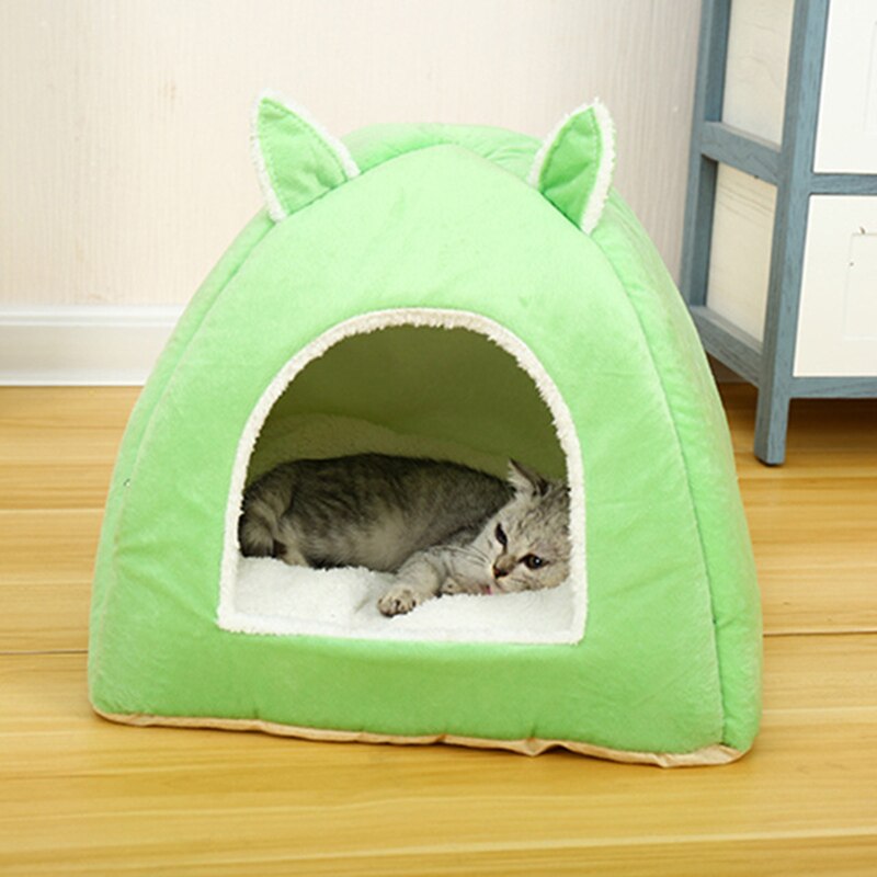 All-season Cat Bed Lounge Sleeping Bag with Removable Mattress Warm Soft detachable Pet House Tent Cat Nest Litter Puppy Kennel