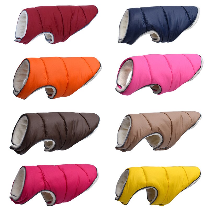 Warm Winter Dog Clothes Coat Pet Jacket Reflective puppy Dog Clothing Vest Comfortable Fleece For Small Medium Large big Dogs
