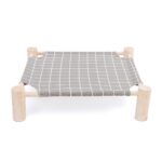Elevated Cat Bed House Cat Hammocks Bed Wood Canvas Cat Lounge Bed for Small Dogs Rabbit Cats Durable Canvas Pet House Supplies